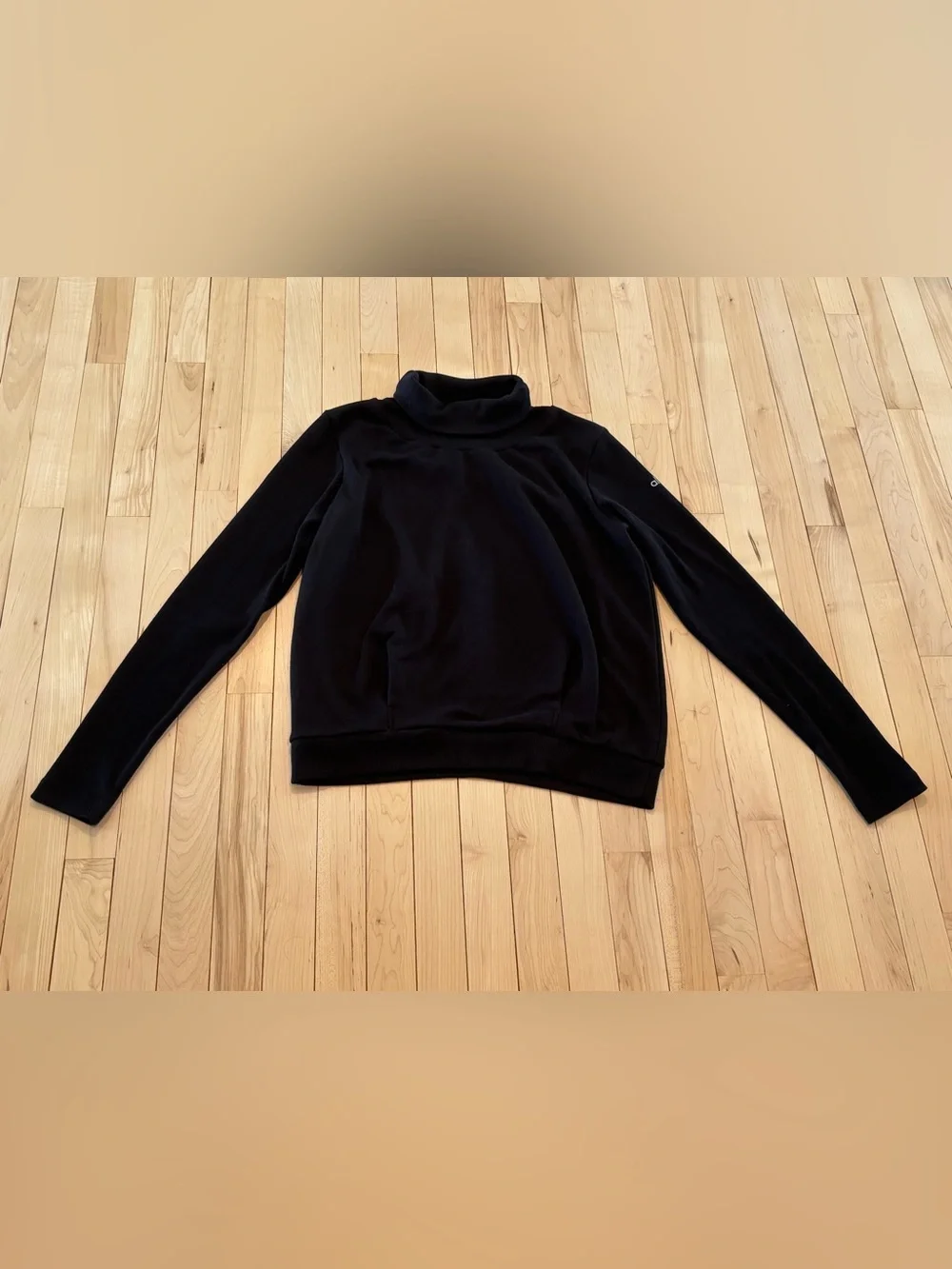 Alo Yoga Clarity Sweatshirt Mock Neck Black Medium